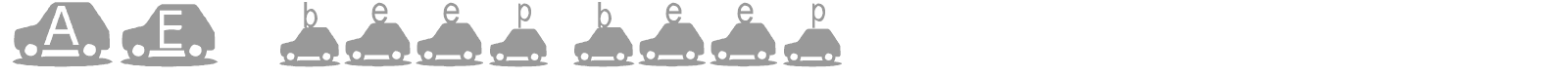 AEZ beep beep! font preview